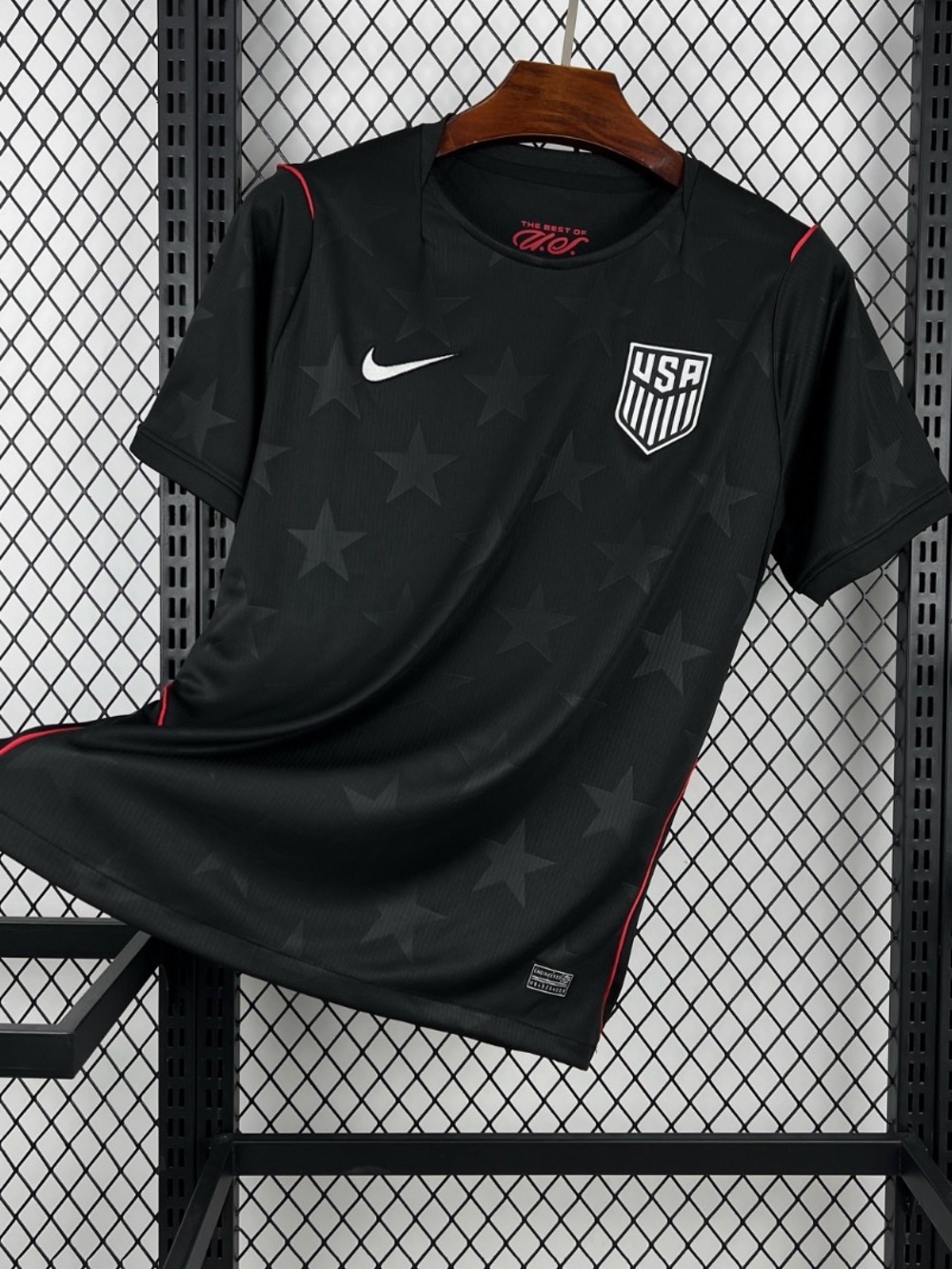 Nike Black USA World Cup Jersey with Red Trim